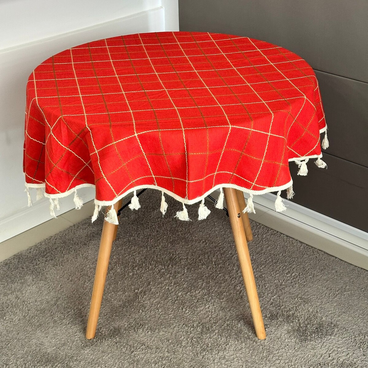 Mantel Lino Algodón Redondo Ø130cm 