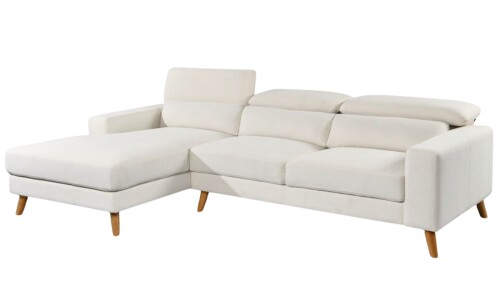 Sofá Chaise MILO en Tela Easy Clean Beige