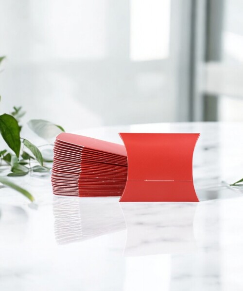 Pack x 100 - estuche pillow 7 x 8 cm. ROJO