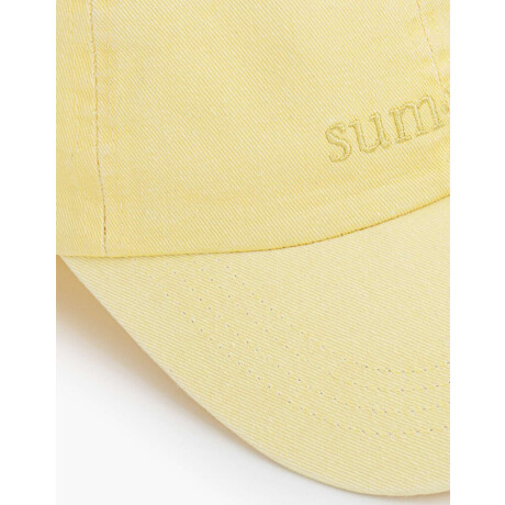 Gorra Canvas Bordada Amarillo Claro