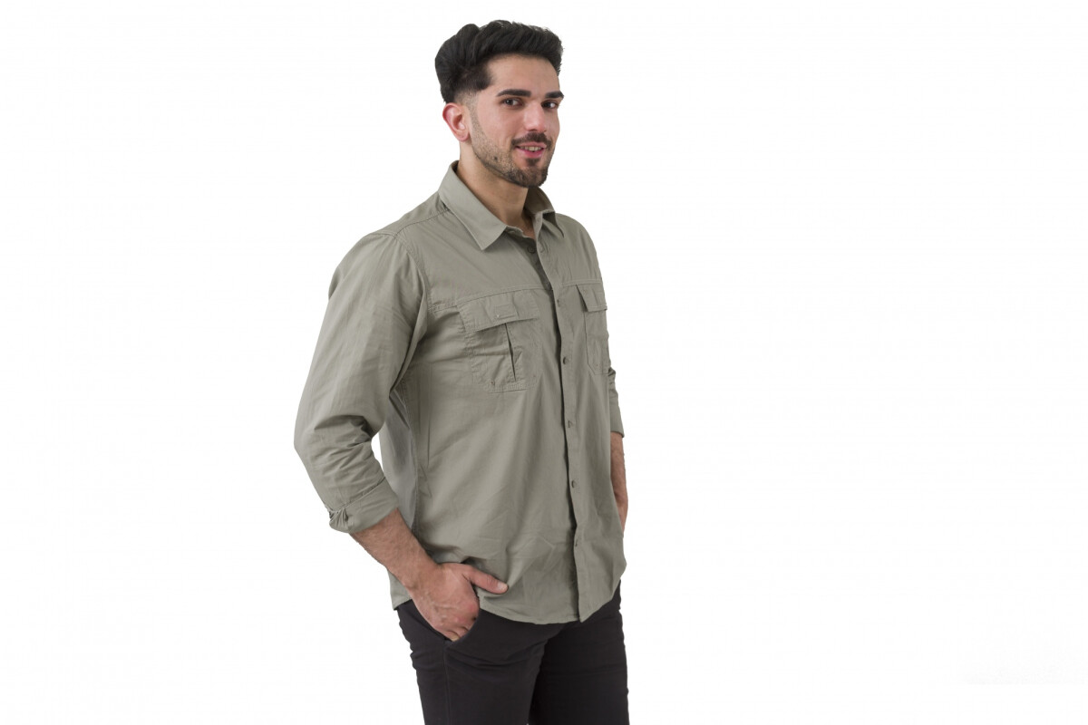 CAMISA HUNTER MANGA LARGA Verde Army