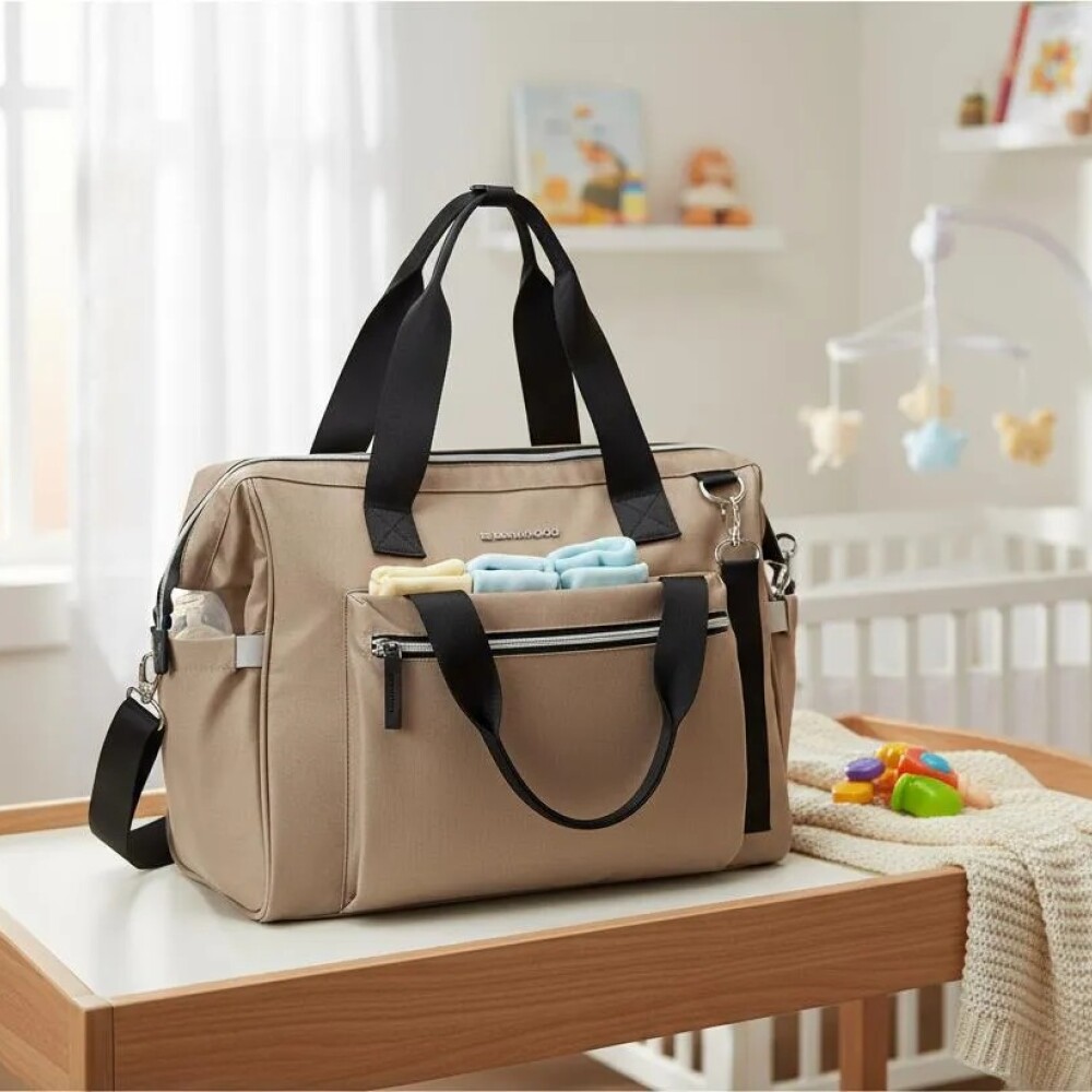 Bolso maternal MAMMA BAG KIKKABOO biege
