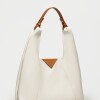 Cartera al hombro The Shopping en cuero graneado Natural