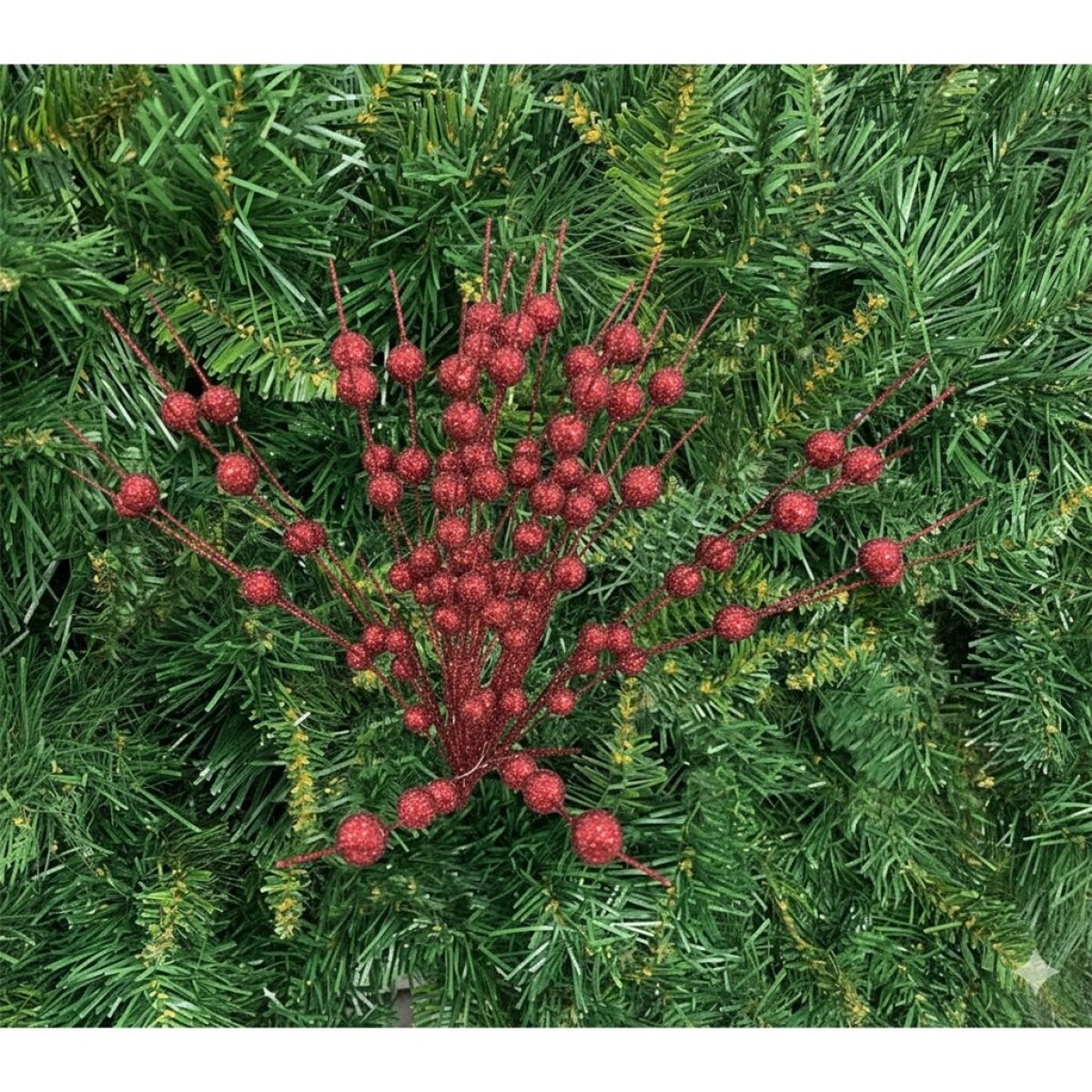 RAMO ESFERAS GLITTER ROJO 40CM 