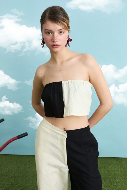Top color block negro