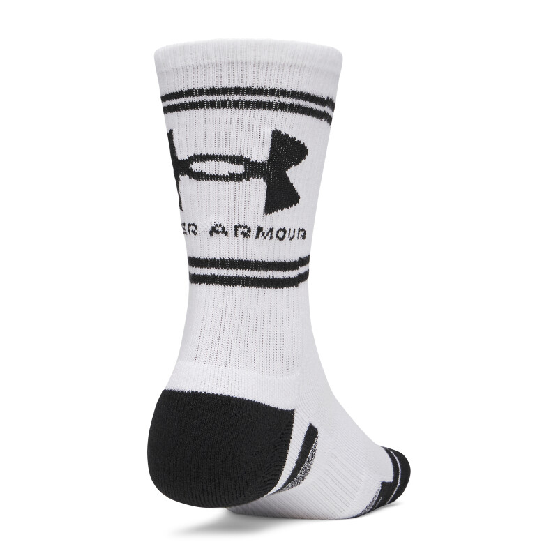 Medias UA Perf Tech Nov 3pk Crw Hombre 6015141-100 Blanco