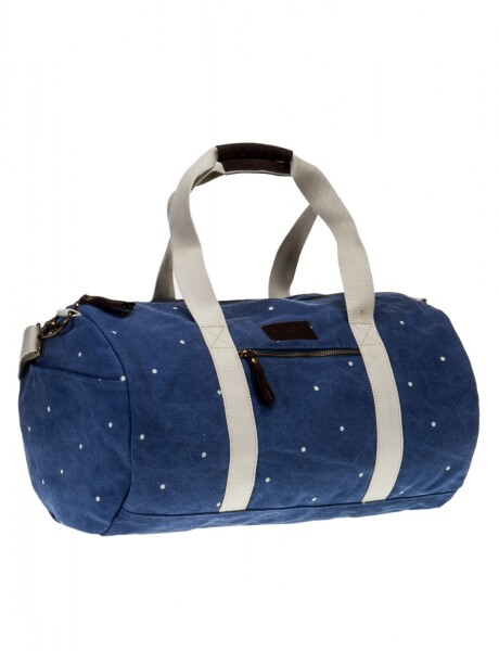 Bolso canvas con print Celeste