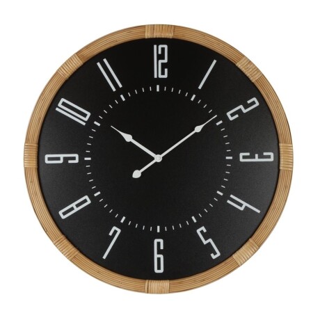 Reloj de Pared Ratán y Negro (D60 cm.) Reloj de Pared Ratán y Negro (D60 cm.)
