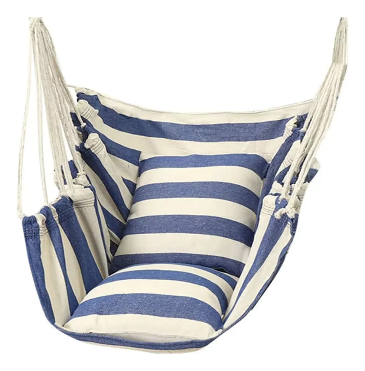 Hamaca Paraguaya Silla Colgante C/ Almohadones - Blanco 