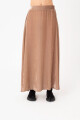 FALDA LARGA EN VELVET Beige