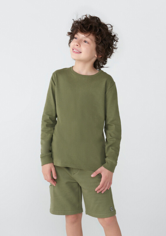 CAMISETA ML MASC OLIVA MEDIO