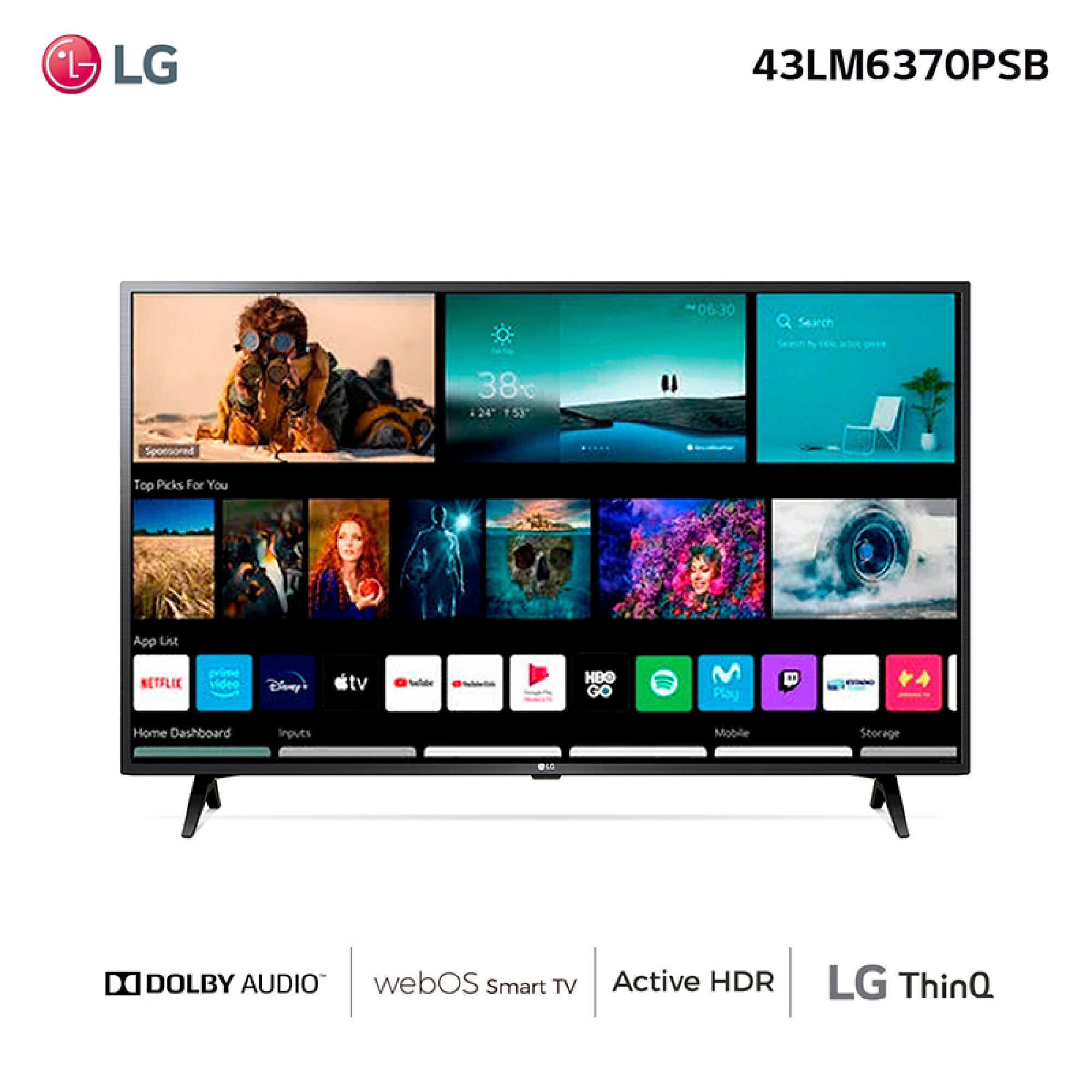 TV LED LG FHD 43” SMART 43LM6370PSB