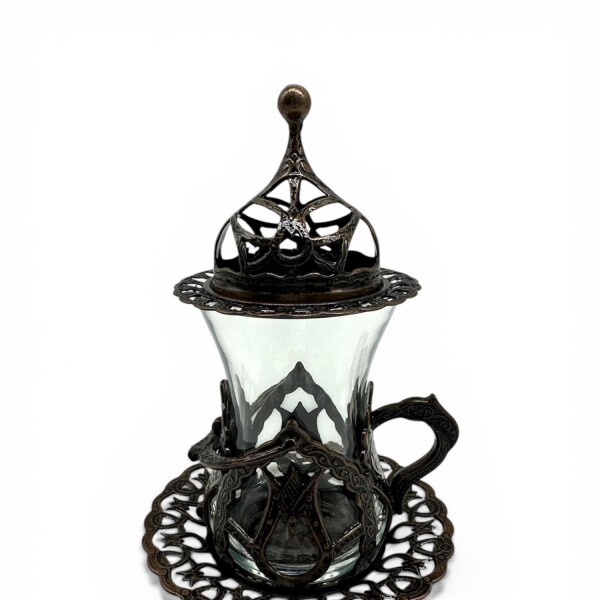 Taza metal x1 cobre con tapa mini tajine Taza metal x1 cobre con tapa mini tajine