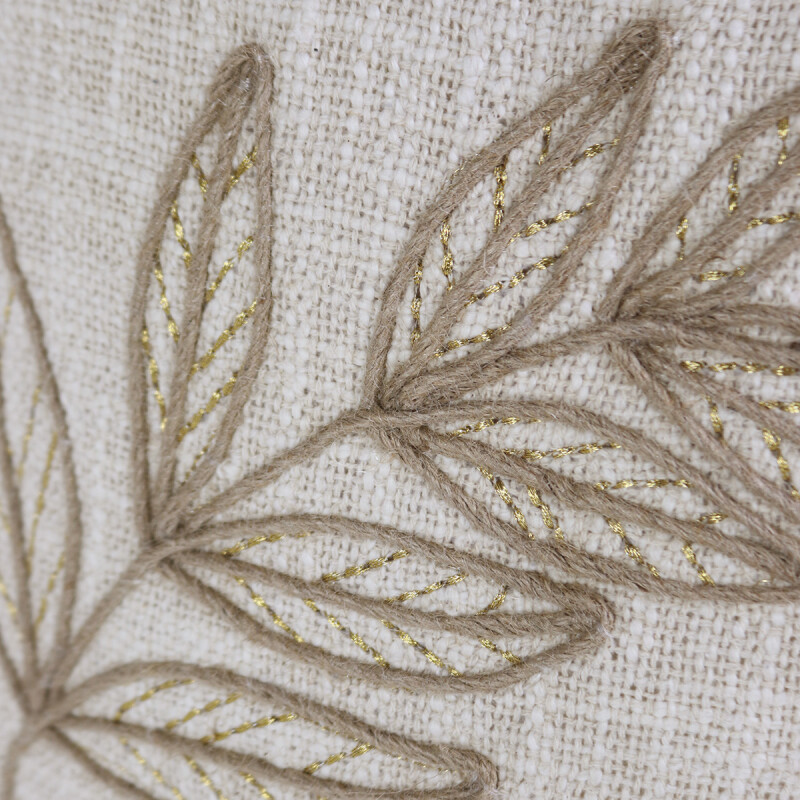 COJIN CUAD BEIGE C/BORDADO 40X40CM Unica