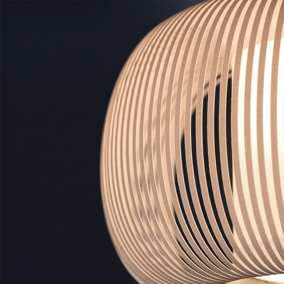 Lámpara de pared ondulada beige E27 MIRTA BA0142