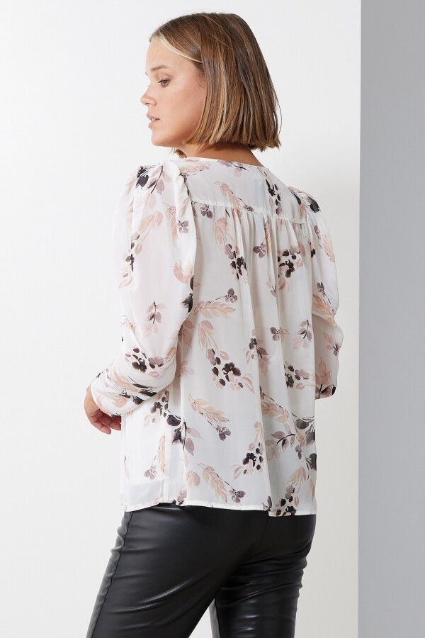 Blusa Gasa Floral CRUDO/MULTI