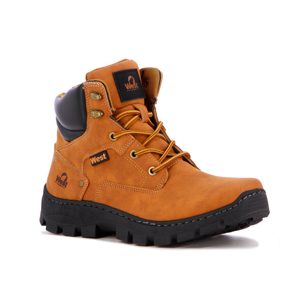 West Bota Casual Acordonada Hombre- Camel Camel