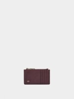 Cartera Básica Efecto Piel burdeos