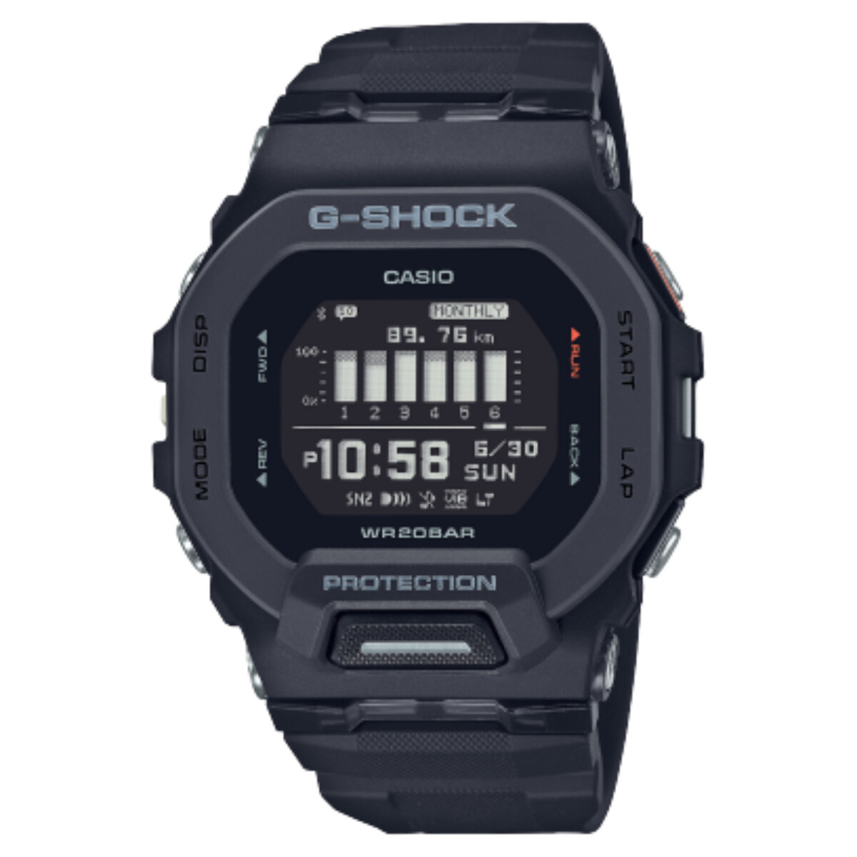 Reloj CASIO G-SHOCK GBD200-1DR en Resina Negro Esfera 46mm 