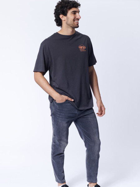 Pantalón De Jean Slim Taper Gris Oscuro