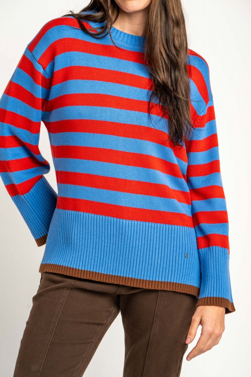 Sweater Rayado Rojo