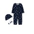 Enterito Carters Con medias y gorro - Primer Muda NB Safari Azul