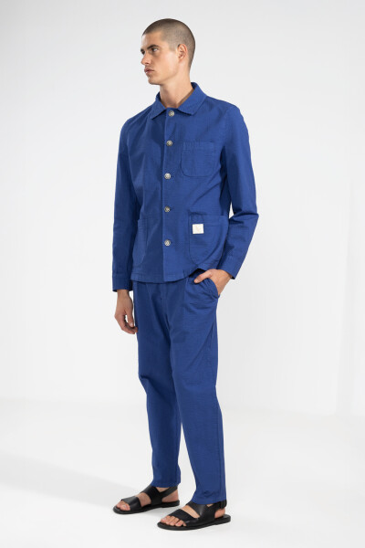 SEERSUCKER JACKET Blue