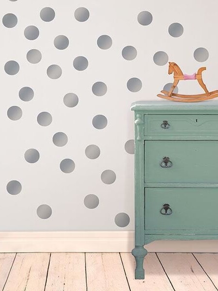 WALLPOPS METALLIC SILVER CONFETTI N/A
