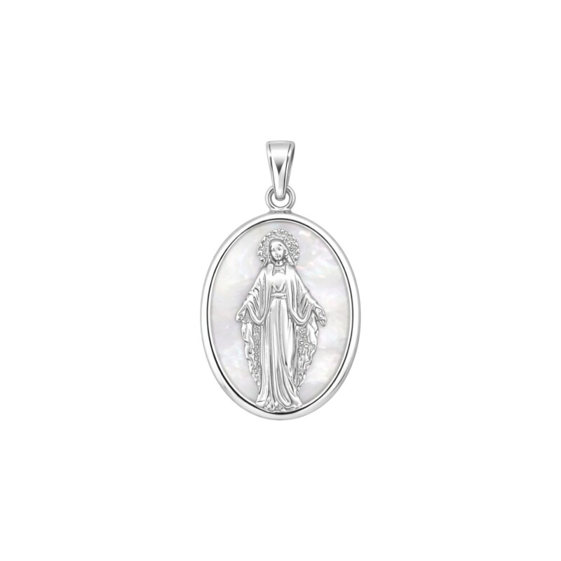 Dije virgen milagrosa - Plata 925 - nacar - CP4766 conpiedra