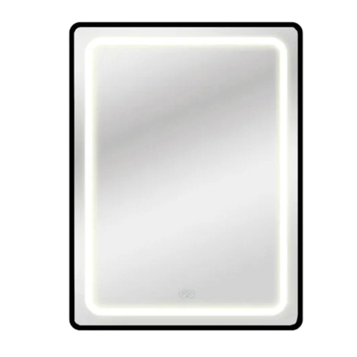 Espejo Vertical Lumax c/marco desempañador y Luz 90x70cm - Negro 
