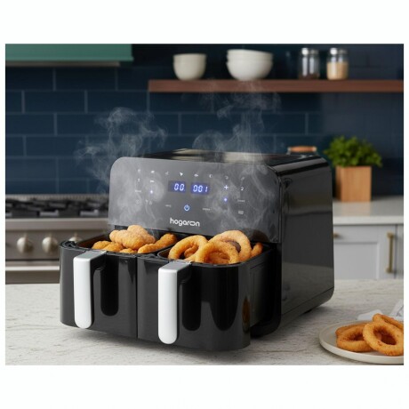 Freidora de Aire Doble Canasto HOGARON 2400W Capacidad 9L Freidora de Aire Doble Canasto HOGARON 2400W Capacidad 9L