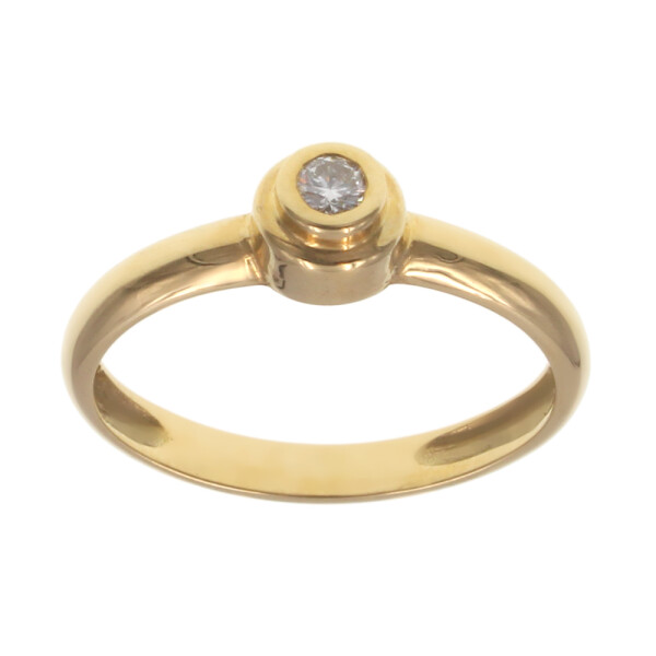 Anillo de oro amarillo 18k con brillante N8903 Anillo de oro amarillo 18k con brillante N8903