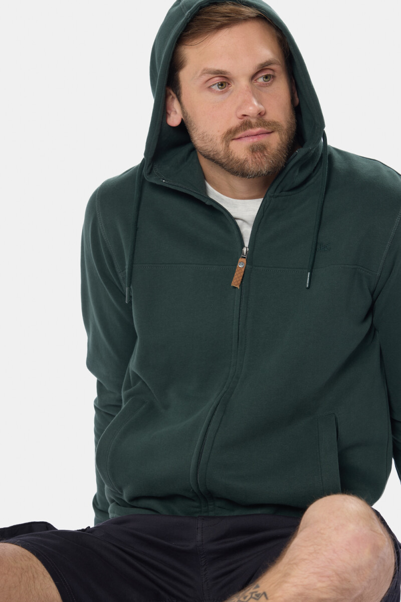 CANGURO CON CIERRE Y CAPUCHA - Verde 