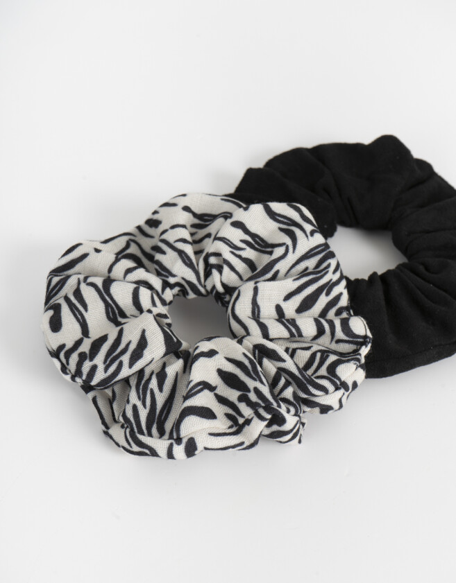 Skunzies Suede Set De Scrunchies - Combinacion Bicolor