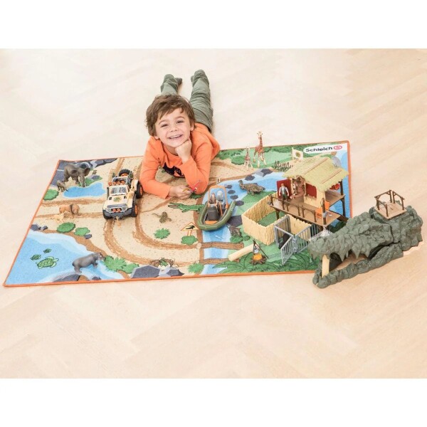 Juego Schleich Alfombra Interactiva Figura Juguete Niños Variante Modelo Jaguar