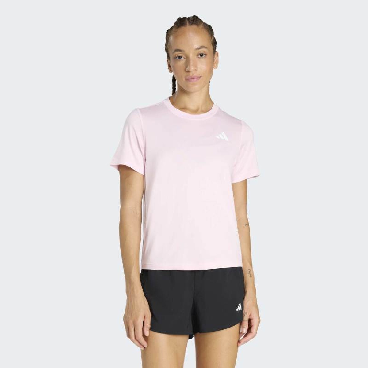 Remera Adidas Train Essentials 3 Rayas - Rosa 
