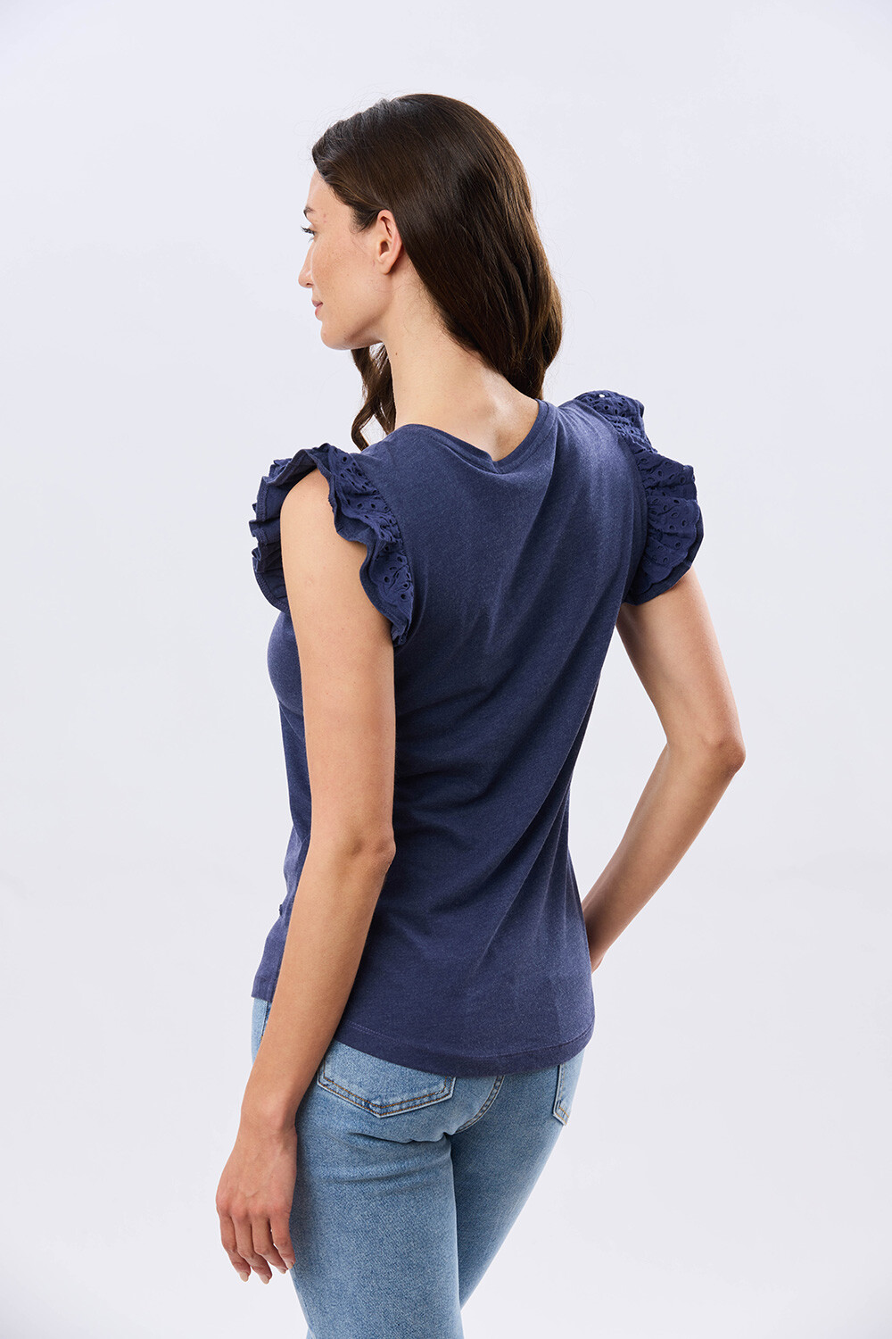 REMERA LISA DE ALGODÓN Azul