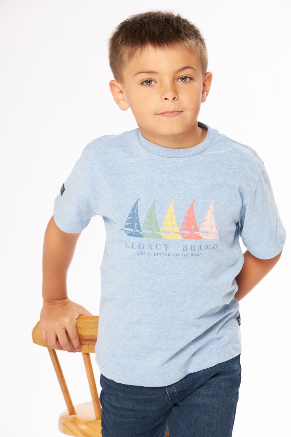 REMERA ESTAMPADA MANGA CORTA Azul