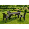 Set Mesa plegable + 4 Sillas Babel Negro