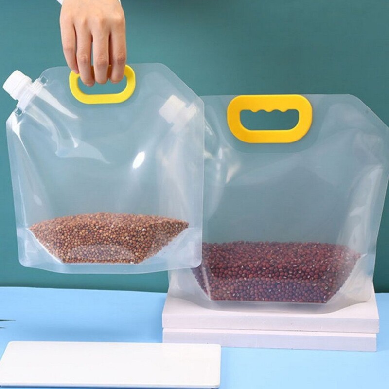 Set de 5 Bolsas Almacenamiento Cocina Baño Con Manija Capacidad 2,5 litros