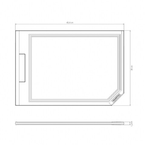 Tabla plastica negra 43x30cm "CHURRASCO" TN9883