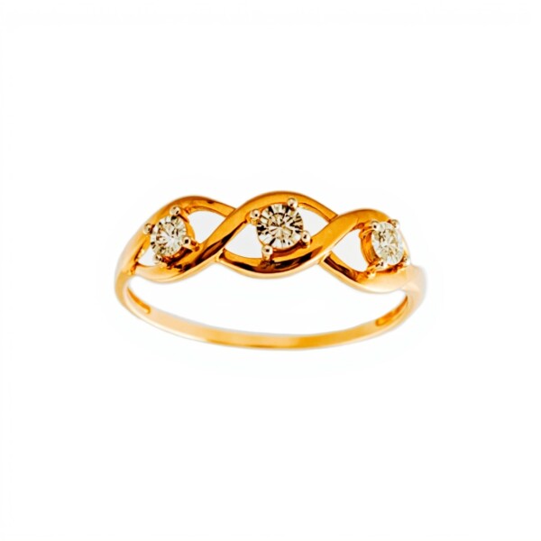 Anillo-Oro bajo-Piedra Zirconia-AN8029 conpiedra