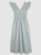 Vestido Estampado Flores Gris
