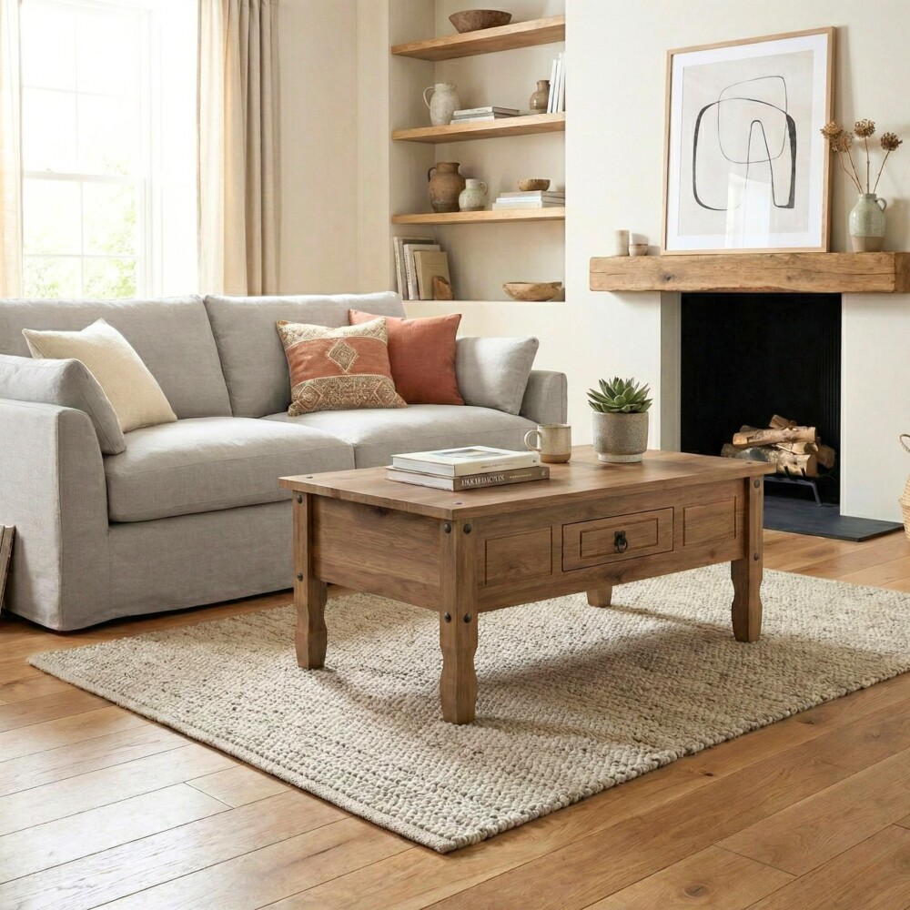 Mesa de centro - Linea Mexicana - 95x50cm Oscura