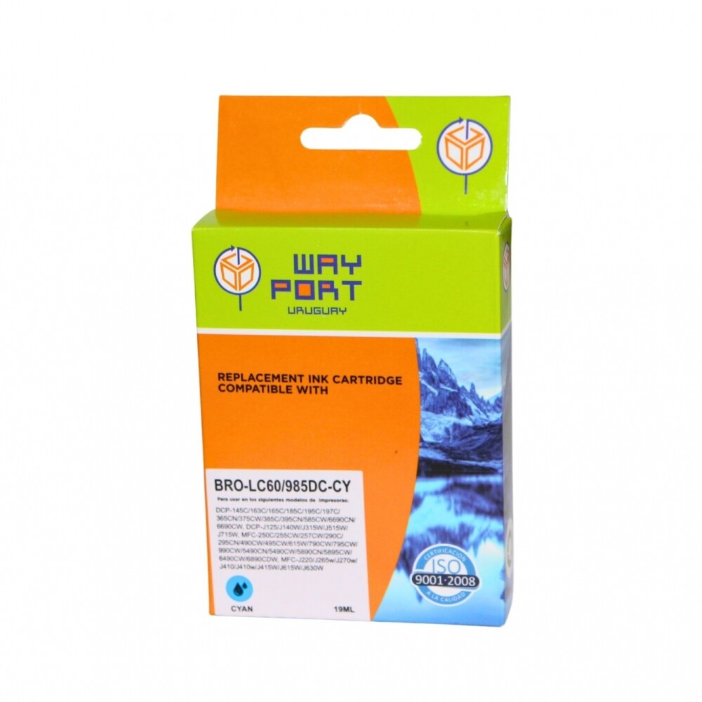 CARTUCHO PARA BROTHER LC60/J410 COLOR CYAN CARTUCHO PARA BROTHER LC60/J410 COLOR CYAN