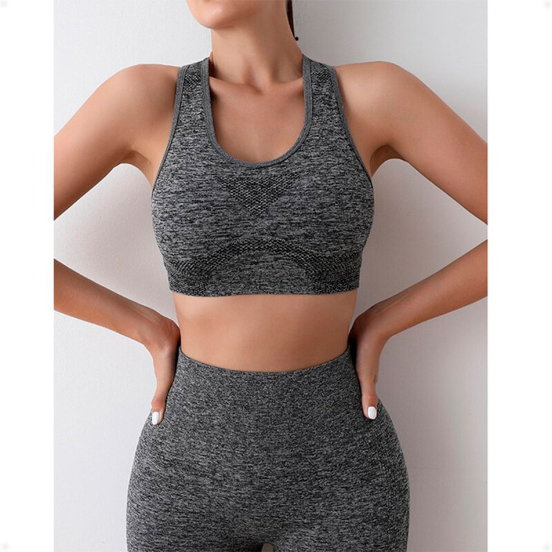 Conjunto Deportivo Short Levanta GlÃºteos Push Up MÃ¡s Top Gris