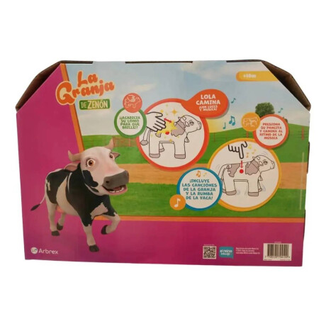 Vaca Lola Interactiva La Granja de Zenón Camina, Canta y se Ilumina