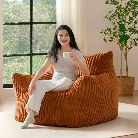 Sillón Sofá Puff Gigante Cloudnest 1 Cuerpo Pana Marron