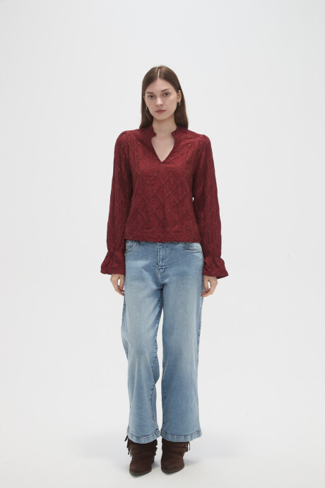 Blusa Oryval Bordeaux