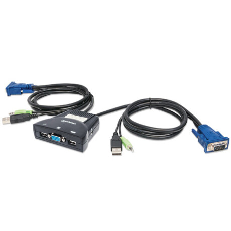 KVM para 2 PC | VGA y USB | c/Audio | Manhattan Kvm Para 2 Pc | Vga Y Usb | C/audio | Manhattan